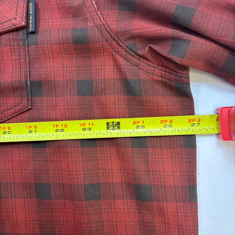Cody James FR Mens Red Plaid Flame Resistant Western Snap Work Shirt 2XL NEW - Picture 10 of 14
